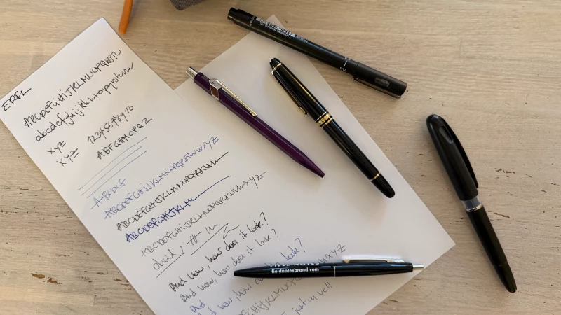 Testing pens