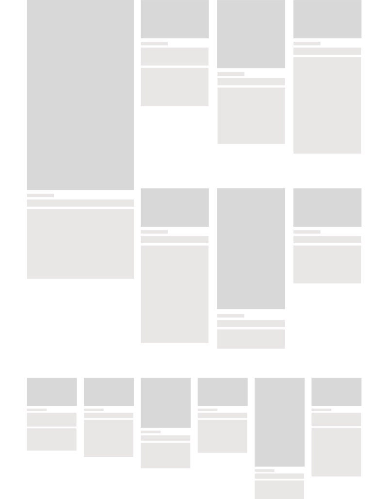 A grid of news items with image and meta information