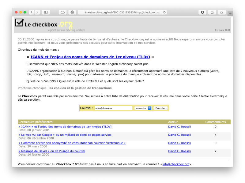 2001 checkbox.org