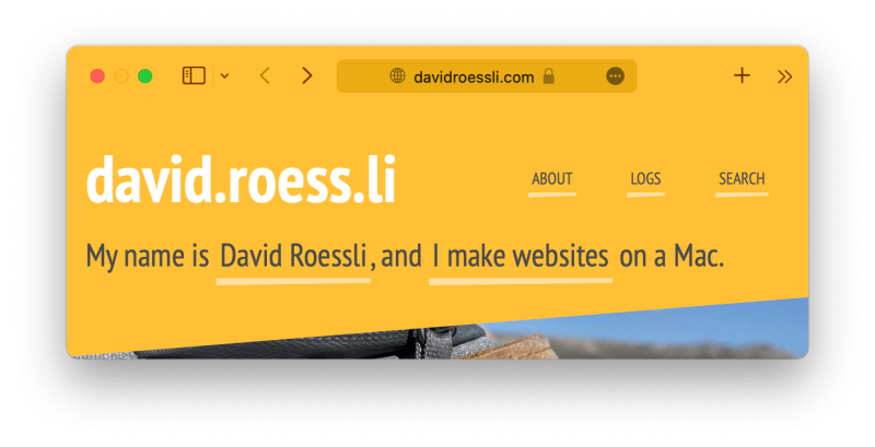 Screenshot of Safari TP chrome