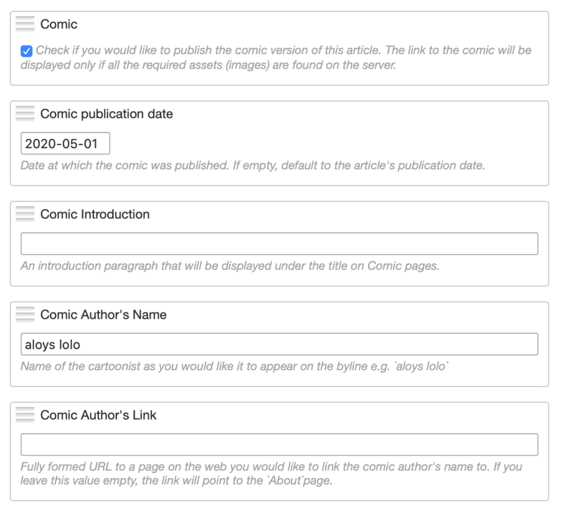 Screenshot of Movable Type's custom fields