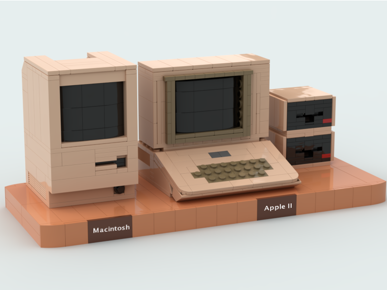 Macintosh and Apple II in LEGO