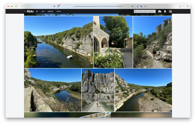 Vallon Pont-d’Arc Flickr album screenshot